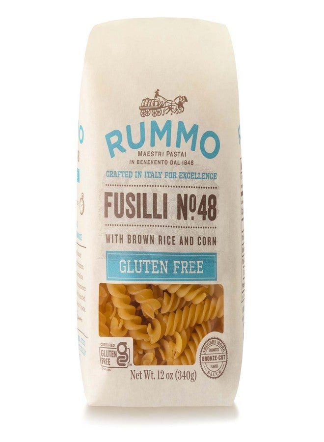 Rummo Gluten Free Fusilli N.48 - Gluten Free Fusilli Pasta Noodles, Made with Brown Rice & Corn, Pasta from Italy - 12 Ounce (Pack of 5) - Image 1